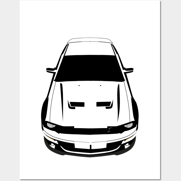 Mustang Shelby GT500 2007-2009 - White lines Wall Art by V8social